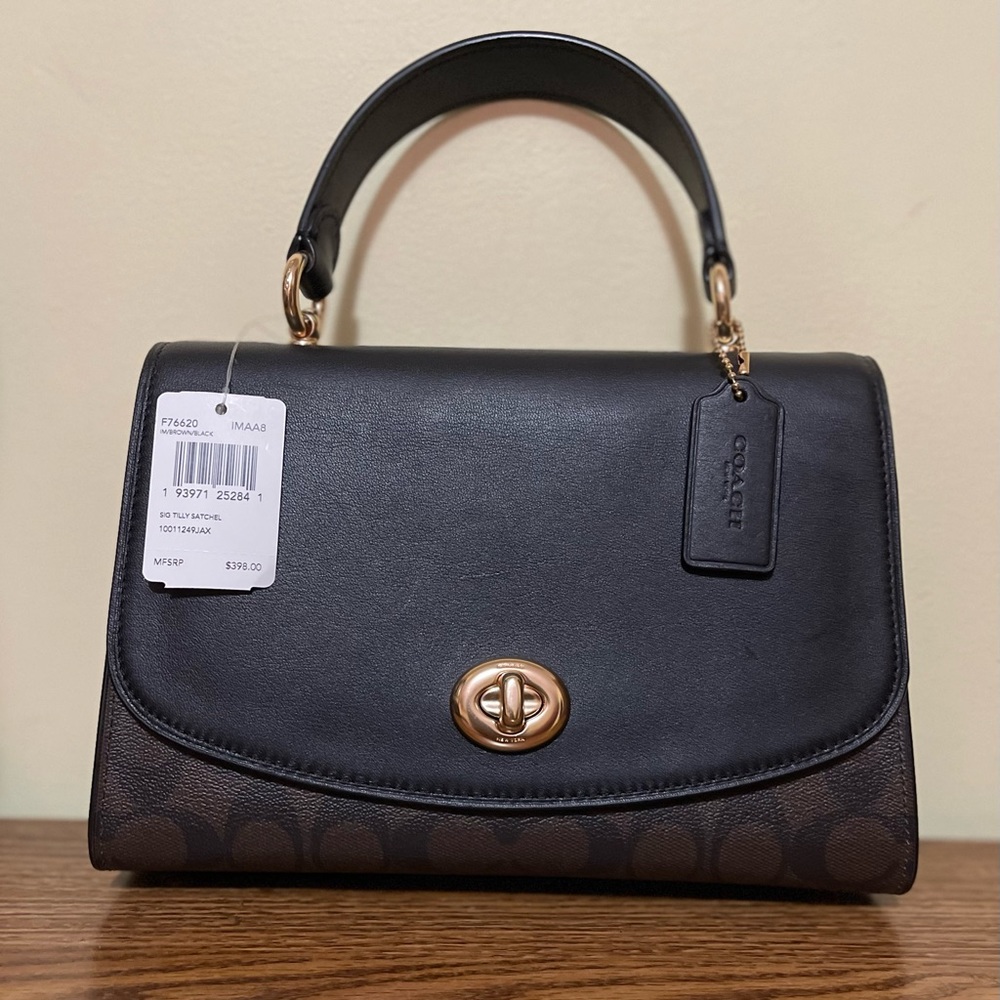 Coach Tilly Top Handle Satchel With Signature Canvas